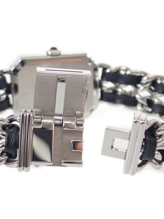 Chanel Premier Iconic Chain L Watch Stainless Steel Leather Quartz Black Dial main image 9